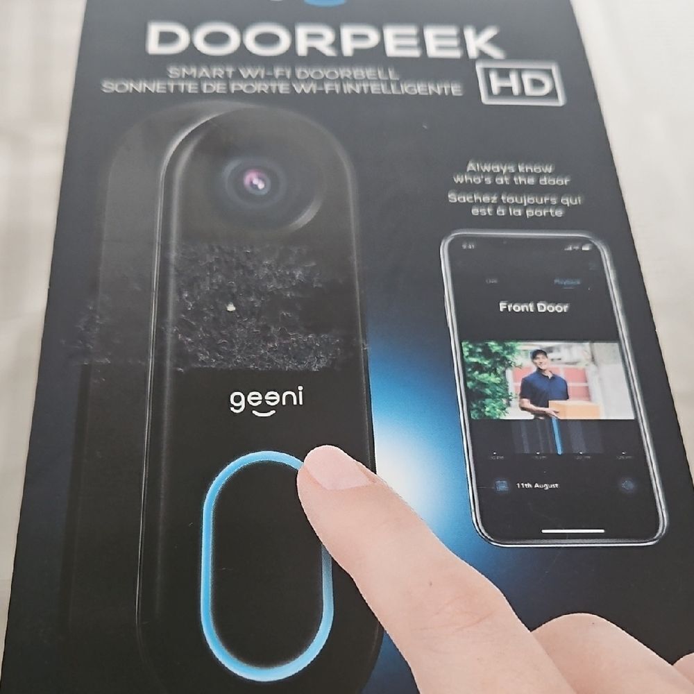 HOST PICK Geeni Doorpeek Smart Wi-Fi Doorbell - Black - Picture 14 of 16